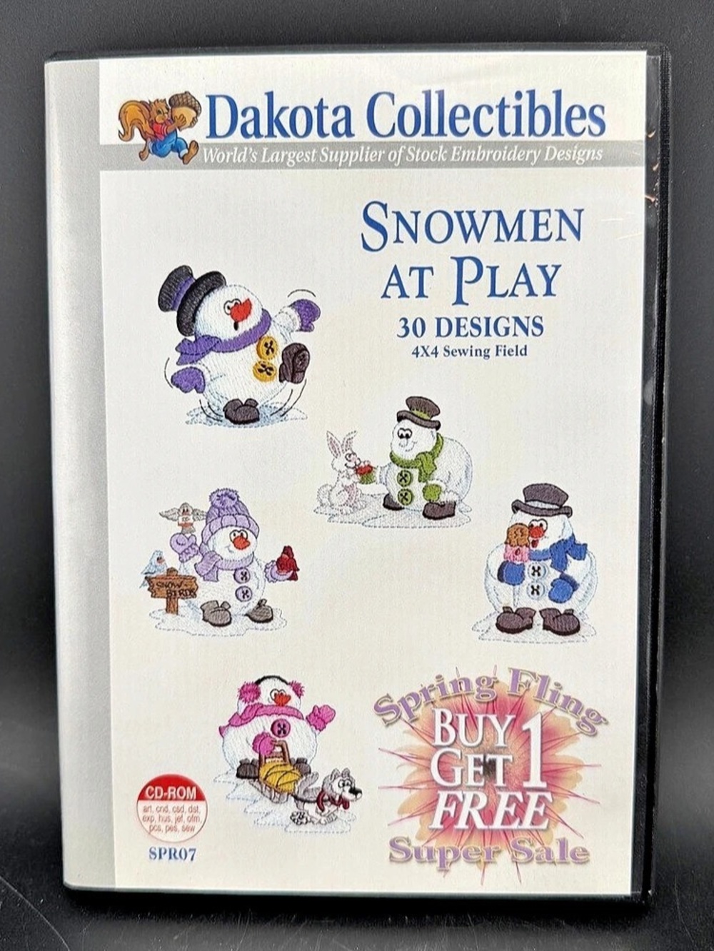 Dakota Collectibles Snowmen at Play Embroidery Designs Collection SPR07